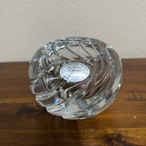 Gorham Fine Crystal Swirl Votive Holder - Clear